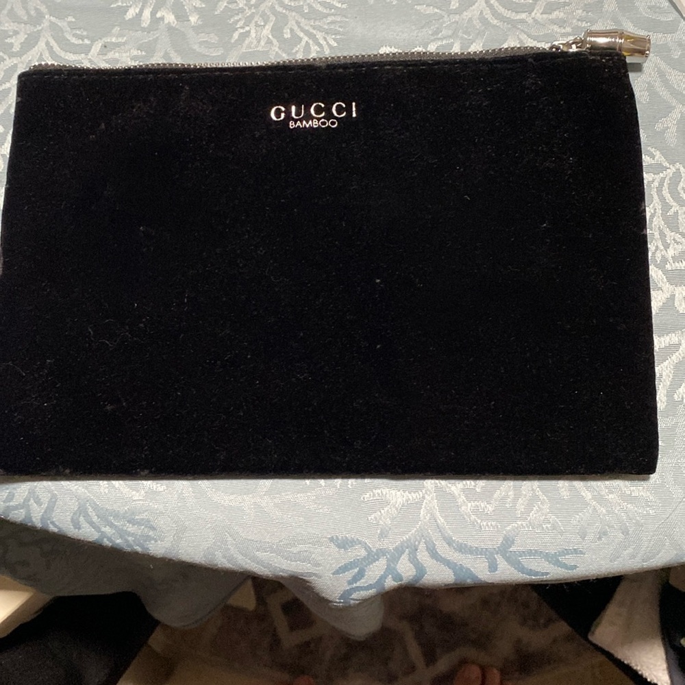 New no tags Gucci velvet cosmetics bag.